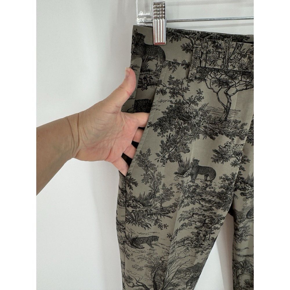 Cambio Toile Safari Pants‎ 29 Inch Waist Gray And Black Leopard - Picture 4 of 7